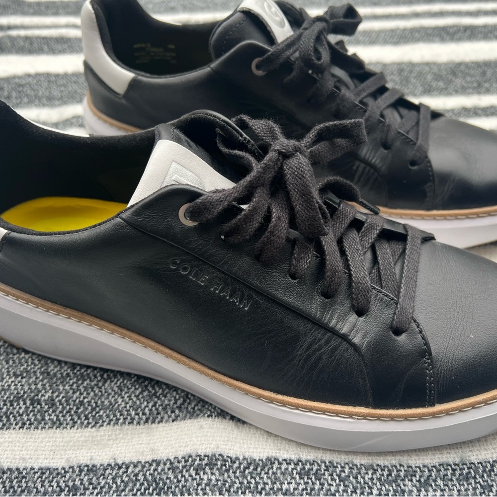 Cole Haan Black and White Sneakers Versatile Casual Style